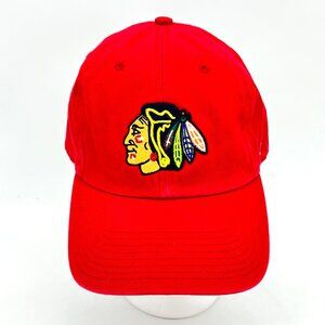 Chicago Blackhawks NHL Adjustable Flop Cap Hat 47 Brand Embroidered Logo OSFA